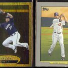 CARLOS GOMEZ 2012 Topps Gold Foil Insert + 2009 Topps Turkey Red.  BREWERS / TWINS