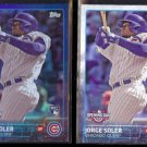 JORGE SOLER 2015 Topps Opening Day Rookie Foil Insert w/ sister.  CUBS