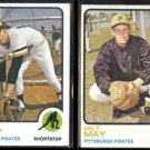 GENE ALLEY #635 + MILT MAY #529 - 1973 Topps.  PIRATES