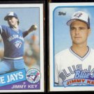 JIMMY KEY 1985 Topps #193 + 1989 Topps #229.  BLUE JAYS