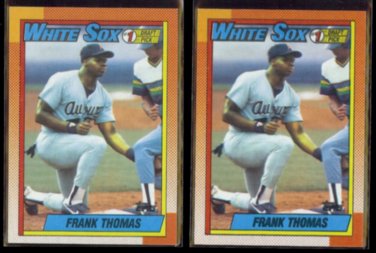 FRANK THOMAS (2) 1990 Topps #1 Draft Pick #414.  WHITE SOX / AUBURN