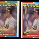 MARK McGWIRE (2) 1987 Fleer Best Odds #26 of 44.  A's - Straight from Sets