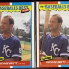 GEORGE BRETT (2) 1987 Fleer Best Odds #6 of 44.  ROYALS - Straight from Sets