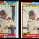 MIKE SCHMIDT (2) 1987 Fleer Best Odds #37 of 44.  PHILLIES - Straight from Sets