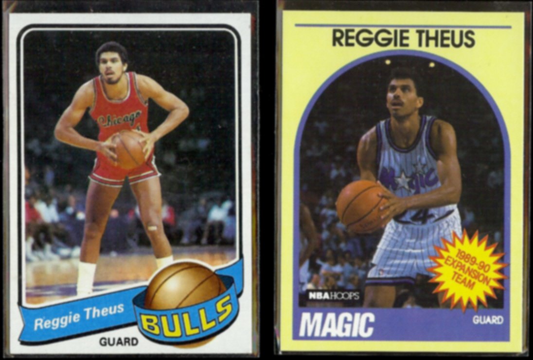 REGGIE THEUS 1979 Topps #44 + 1989 Hoops #68. BULLS / MAGIC