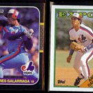 ANDRES GALARRAGA 1987 Donruss #303 + 1988 Topps #25.  EXPOS