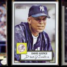 DAVID JUSTICE (3) Card 2001 Lot w/ SC, Topps + UD.  YANKEES