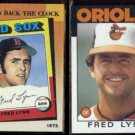 FRED LYNN 1990 Topps TBTC #663 + 1986 Topps #55.  RED SOX / ORIOLES
