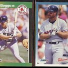 WADE BOGGS 1989 Donruss Best + 1992 Fleer Performers Insert.  RED SOX