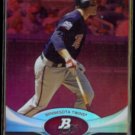 JUSTIN MORNEAU 2011 Bowman Platinum Moments #59.  TWINS
