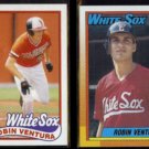 ROBIN VENTURA 1989 Topps Draft #764 + 1990 Topps #121.  WHITE SOX