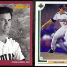 JOHN FARRELL 1991 Studio #42 + 1991 Upper Deck #692.  INDIANS