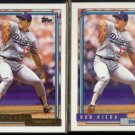 BOB OJEDA 1992 Topps GOLD #123 w/ sister.  DODGERS