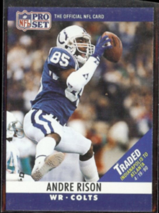 ANDRE RISON 1990 Pro Set Traded Missing Something Back. COLTS