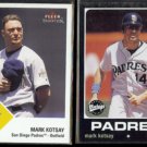 MARK KOTSAY 2003 Fleer Tradition #273 + 2002 UD Vintage #230.  PADRES