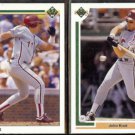 JOHN KRUK 1990 Upper Deck #668 + 1991 UD #199.  PHILLIES