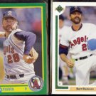 BERT BLYLEVEN 1990 Score #180 + 1991 Upper Deck #571.  ANGELS
