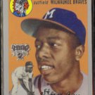 HANK AARON 2000 Topps (1954) Reprint Stamp Insert #128 / #110.  BRAVES