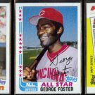 GEORGE FOSTER 1982 Topps IA + AS + 1982 Topps KMart Odd.  REDS