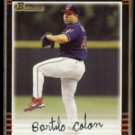 BARTOLO COLON 2002 Bowman #37.  INDIANS