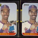 DEVON WHITE 1987 Leaf + 1987 Donruss #38.  ANGELS - Rated Rookie