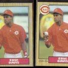 ERIC DAVIS 1987 Topps #412 + 1987 O-Pee-Chee #228.  REDS