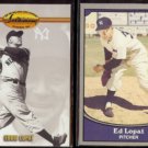 EDDIE LOPAT 1993 Ted Williams #65 + 1990 Pacific Legends #38.  YANKEES