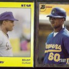 TROY O'LEARY 1989 Star #6 + 1993 Bowman Foil #344.  BELOIT / BREWERS