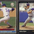 NOLAN RYAN 1992 Ultra #141 + 1993 Pinnacle #75.  RANGERS