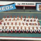 JOHN McNAMARA 1980 Topps Team Checklist #606.  REDS