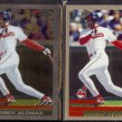 SANDY ALOMAR 2000 Topps Chrome #155 w/ sister.  INDIANS