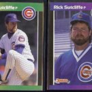 RICK SUTCLIFFE 1989 Donruss Best #138 + 1989 Donruss #223.  CUBS