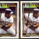 CECIL FIELDER 1992 Topps GOLD All Star w/ sister Winner Gold.  TIGERS