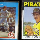 LEE TUNNELL 1987 Fleer Update #119 + 1986 Topps #161.  PIRATES