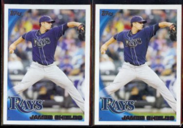 JAMES SHIELDS (2) 2010 Topps #195.  RAYS