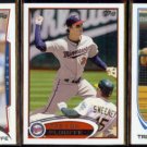 TREVOR PLOUFFE (3) Card Topps Lot (2012 - 2014).  TWINS