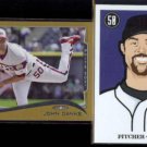 JOHN DANKS 2014 Topps Gold #'d Insert 0046/2014 + 2012 Panini Triple Play.  WHITE SOX