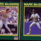 MARK McGWIRE (2) 1990 Starline Coca Cola #'s 9 + 27 of 40.  A's
