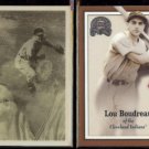 LOU BOUDREAU 1986 Sportflics #17 + 2000 Fleer Greats #92.  INDIANS