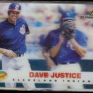 DAVE JUSTICE 1997 Pinnacle Denny's Hologram Insert #5 of 29.  INDIANS