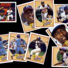 HANK AARON (9) 1991 Upper Deck Card Heroes Set w/ Header.  BRAVES