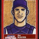 JOE MAUER Sticker 2012 Panini Triple Play #28.  Ad Back - Flimsy Stock