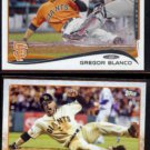 GREGOR BLANCO 2014 Topps #270 + 2015 Topps Team Card #SFG-17.  GIANTS