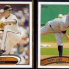 MATT CAIN 2012 Topps #155 + 2011 Topps #570.  GIANTS