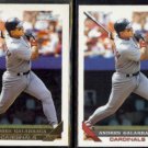 ANDRES GALARRAGA 1993 Topps GOLD Insert w/ sister #173.  CARDS