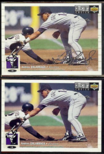 ANDRES GALARRAGA 1994 Upper Deck CC Silver Signature Insert w/ sister #360.  ROCKIES