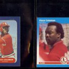 VINCE COLEMAN 1986 Fleer mini #7 + 1987 Fleer mini #21.  CARDS - Glossy
