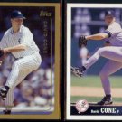 DAVID CONE 1999 Topps #101 + 1997 UD CC #400.  YANKEES