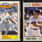WADE BOGGS 1990 Fleer All Star Glossy + 1990 Fleer AS.  RED SOX