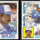 BUCK MARTINEZ 1982 Topps #314 + 1984 Topps #179.  JAYS